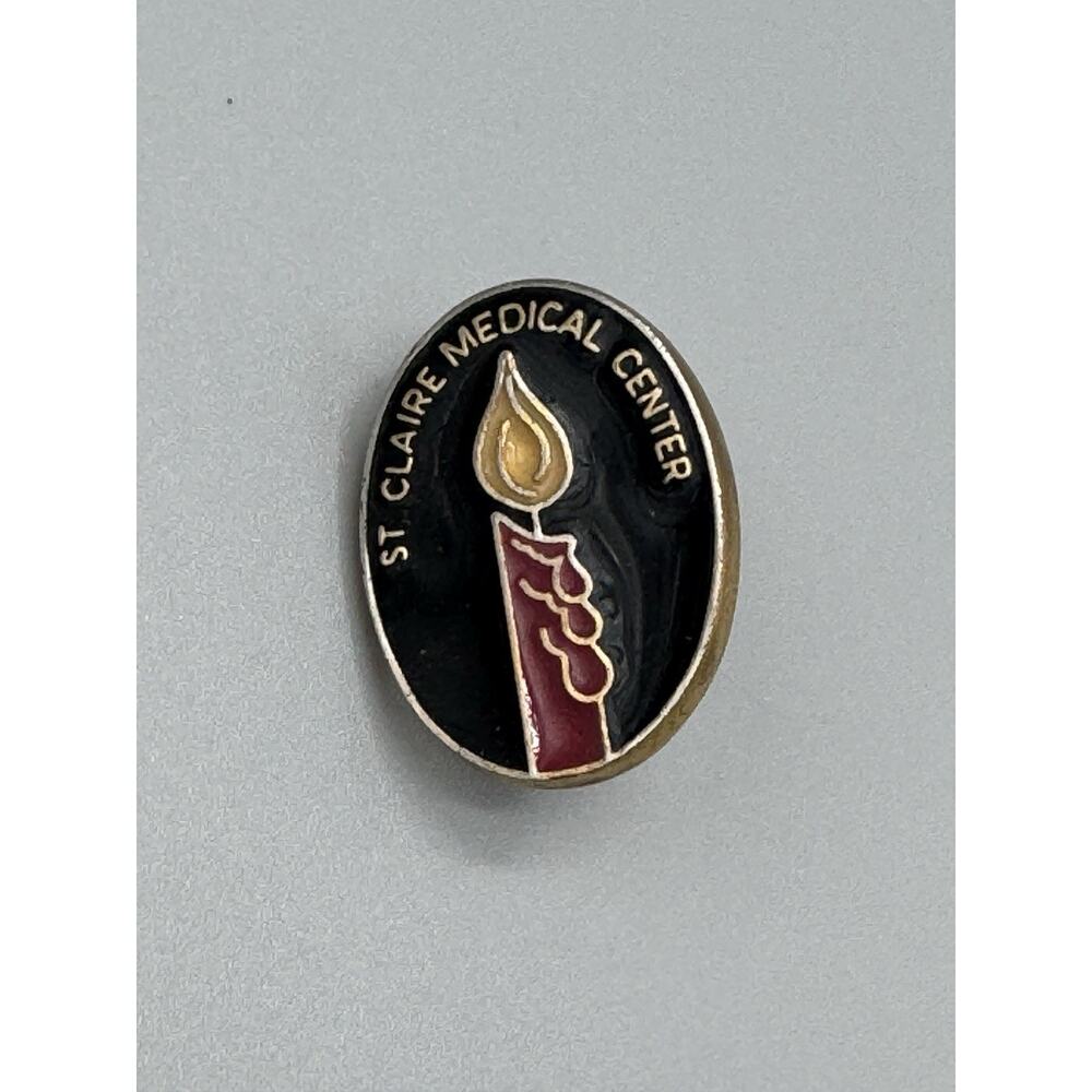 Vintage St Clair Medical‎ Center Oval Shaped Lapel Pin